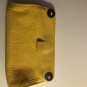 Cole Haan yellow mini clutch